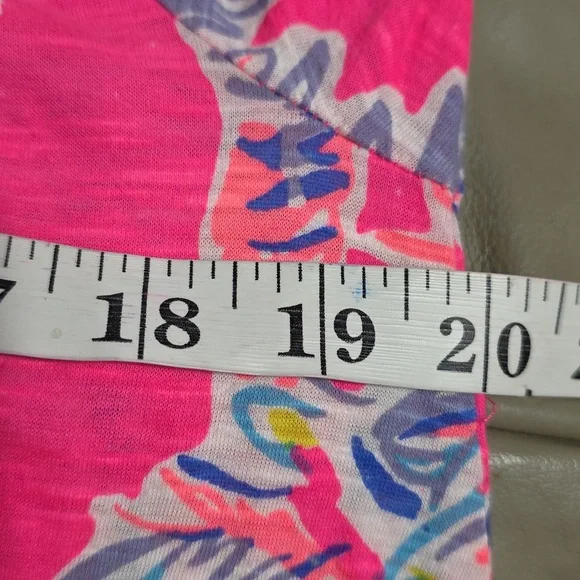 Lilly Pulitzer Alia Beach Cover-Up Loungewear Vibrant Colors Palm Trees Sz S EUC - Picture 8 of 9